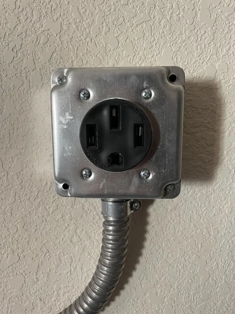 NEMA 14-50 outlet installed for Electrical Panel Upgrade in Fairmont